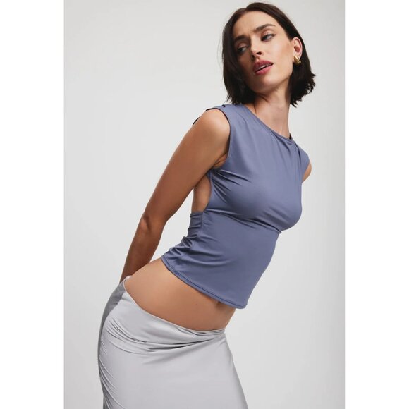 Lioness Uno Tie Top in Slate - Picture 3 of 7